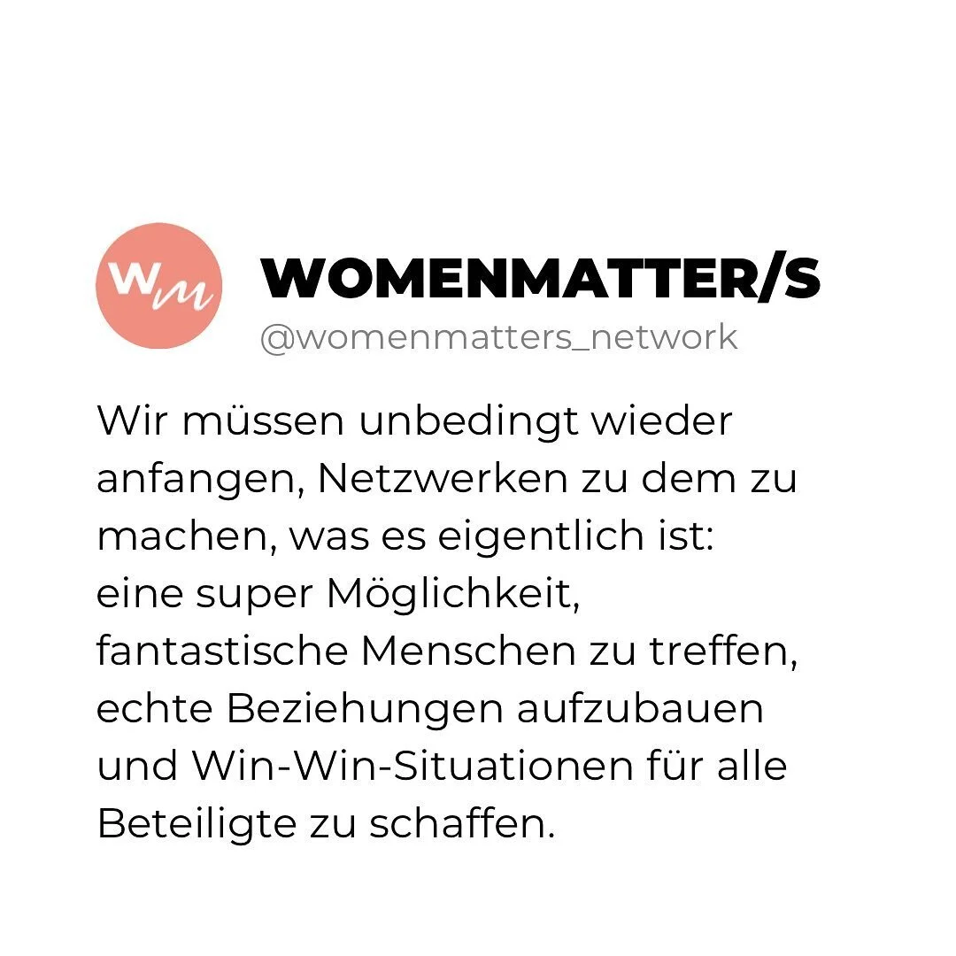 Networking heisst nicht NOT working.