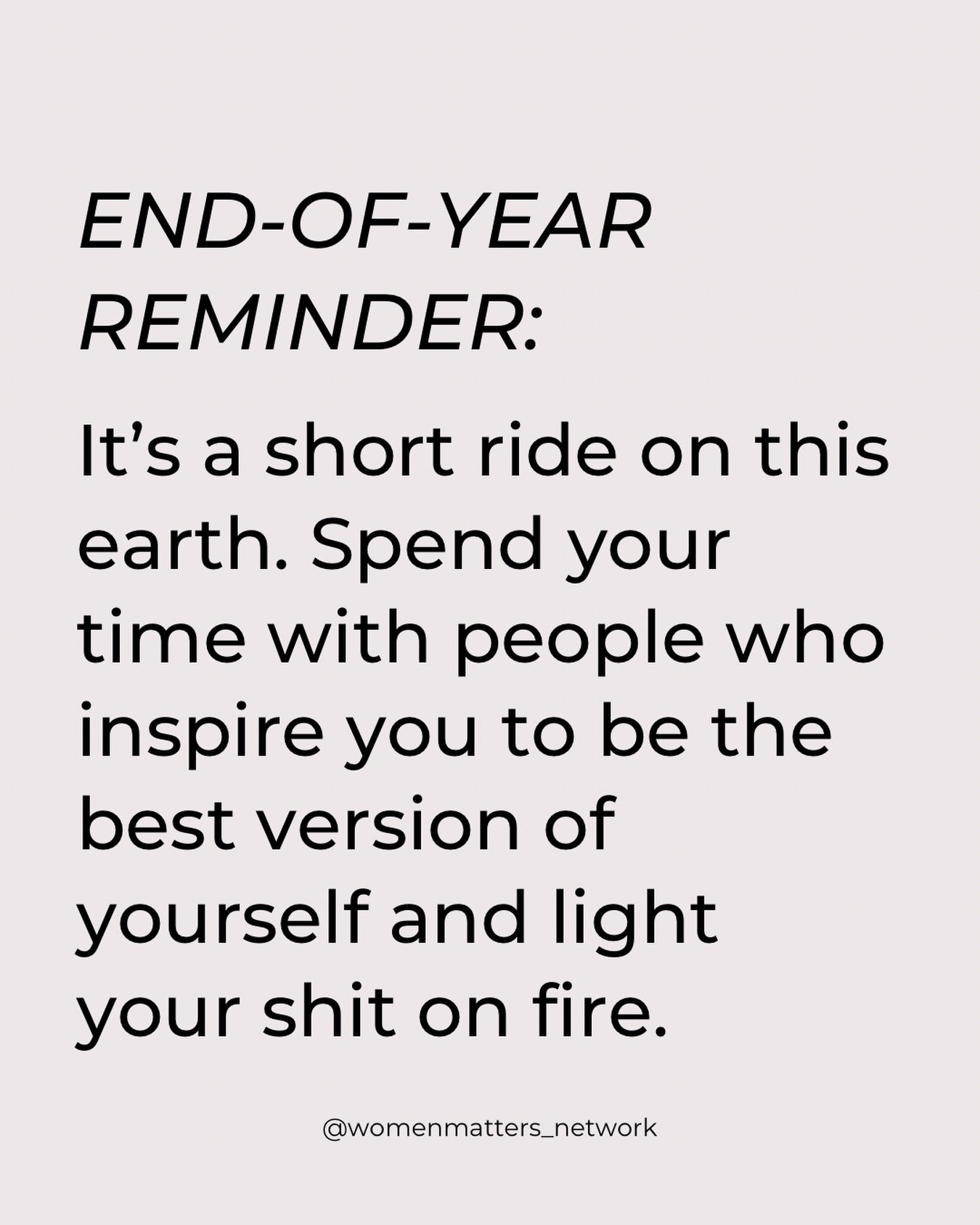 W&auml;hle bewusst, mit wem du ins neue Jahr gehst.