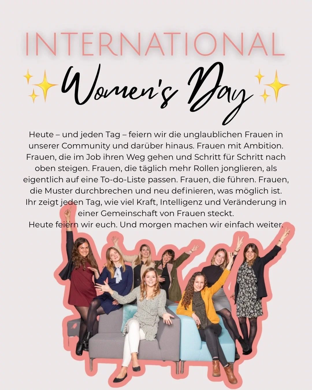 Heute feiern wir dich. 
Die Frau, die jeden Tag mehr H&uuml;te tr&auml;gt, als eigentlich in einen Tag passen.

Du bist Karrierefrau. 
Vielleicht Mutter. 
Vielleicht Unternehmerin. 
Vielleicht diejenige, die nebenbei noch ein Projekt, einen Nebenjob 