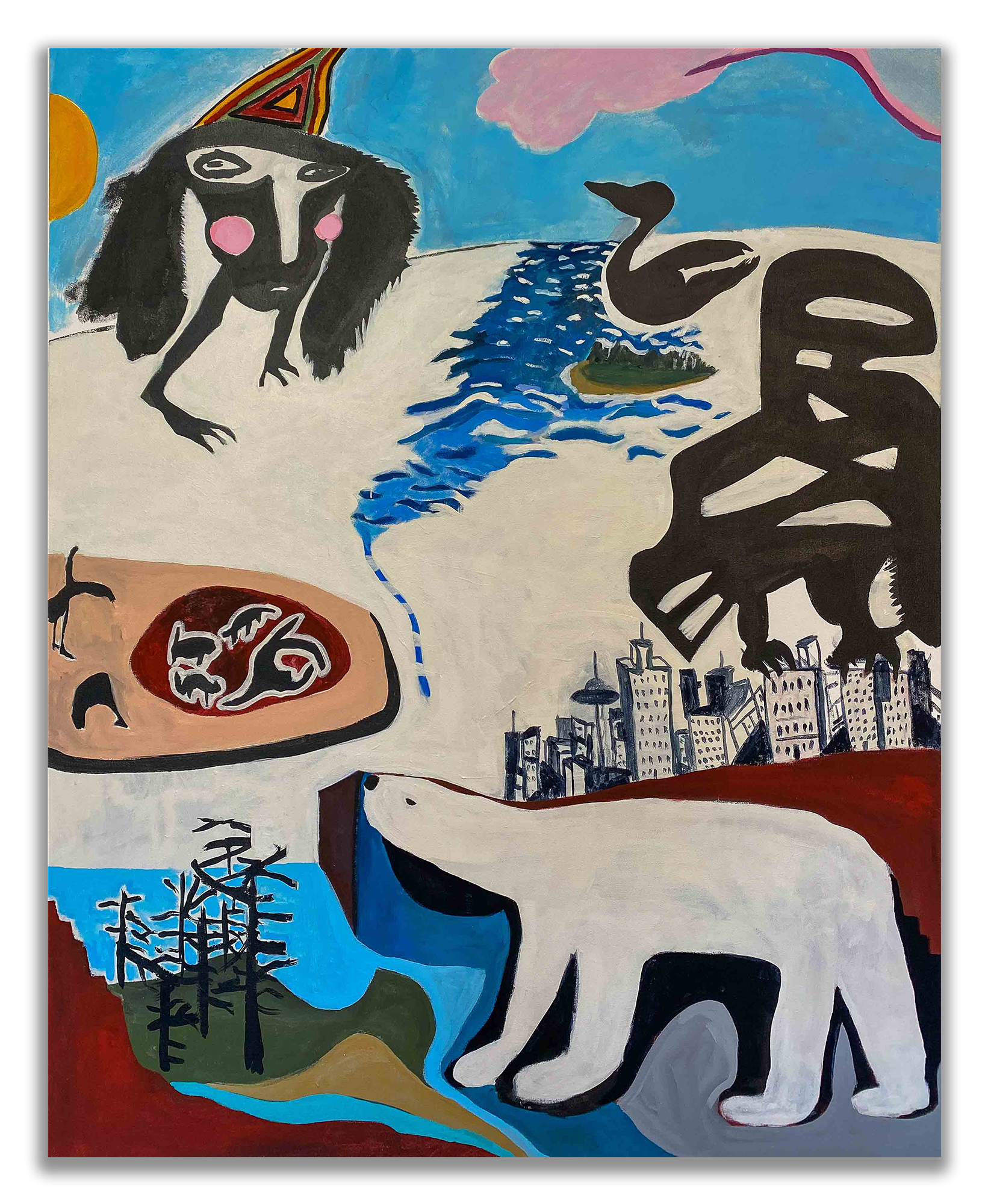 Minefield, 40" x 30", 2021