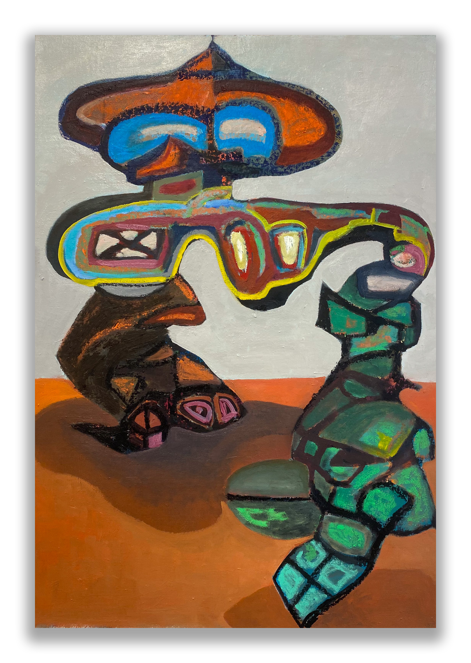 Mesological Fleece Creature, 34" x 22", 2024
