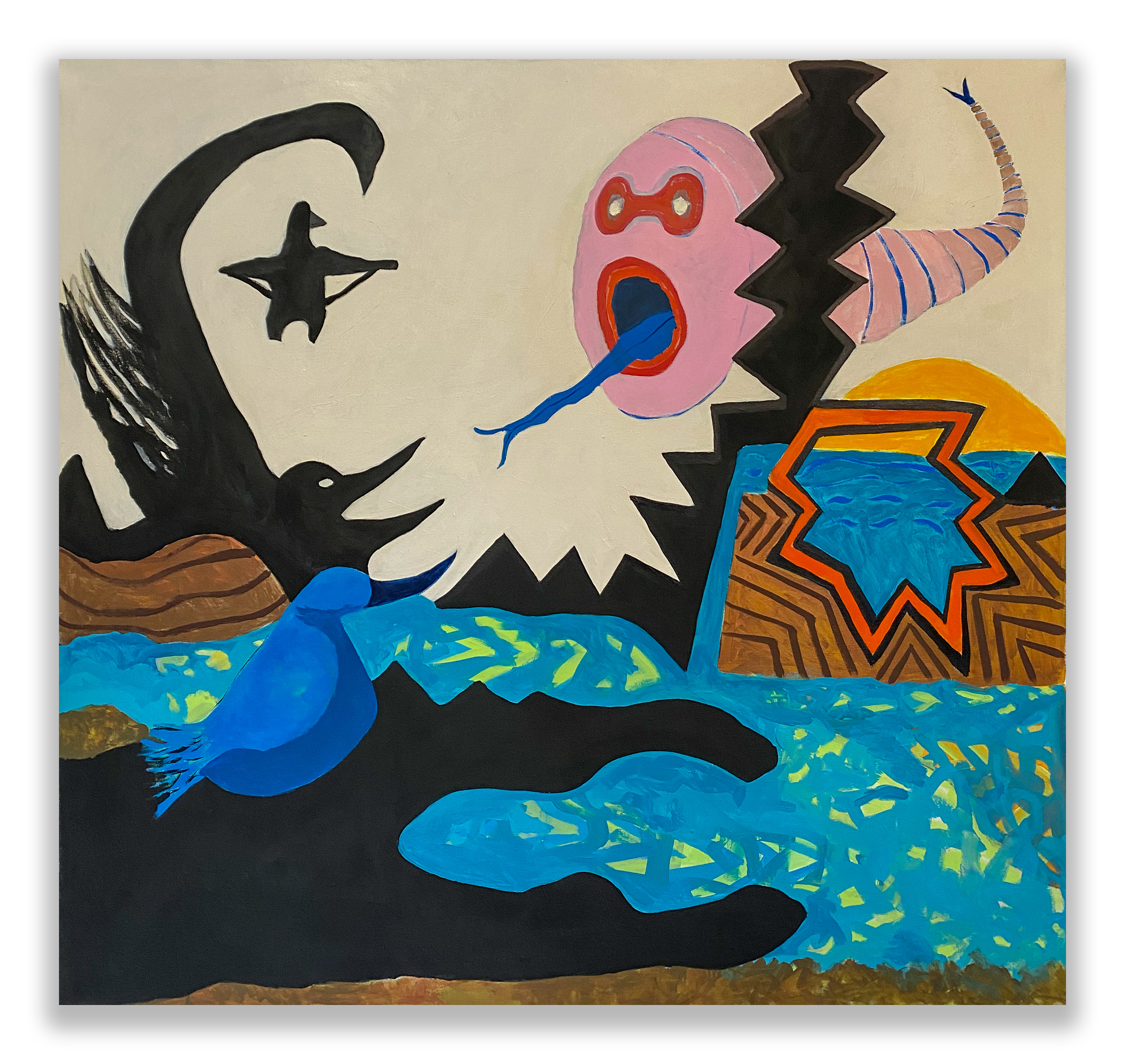 Black Swan, 50" x 50", 2021