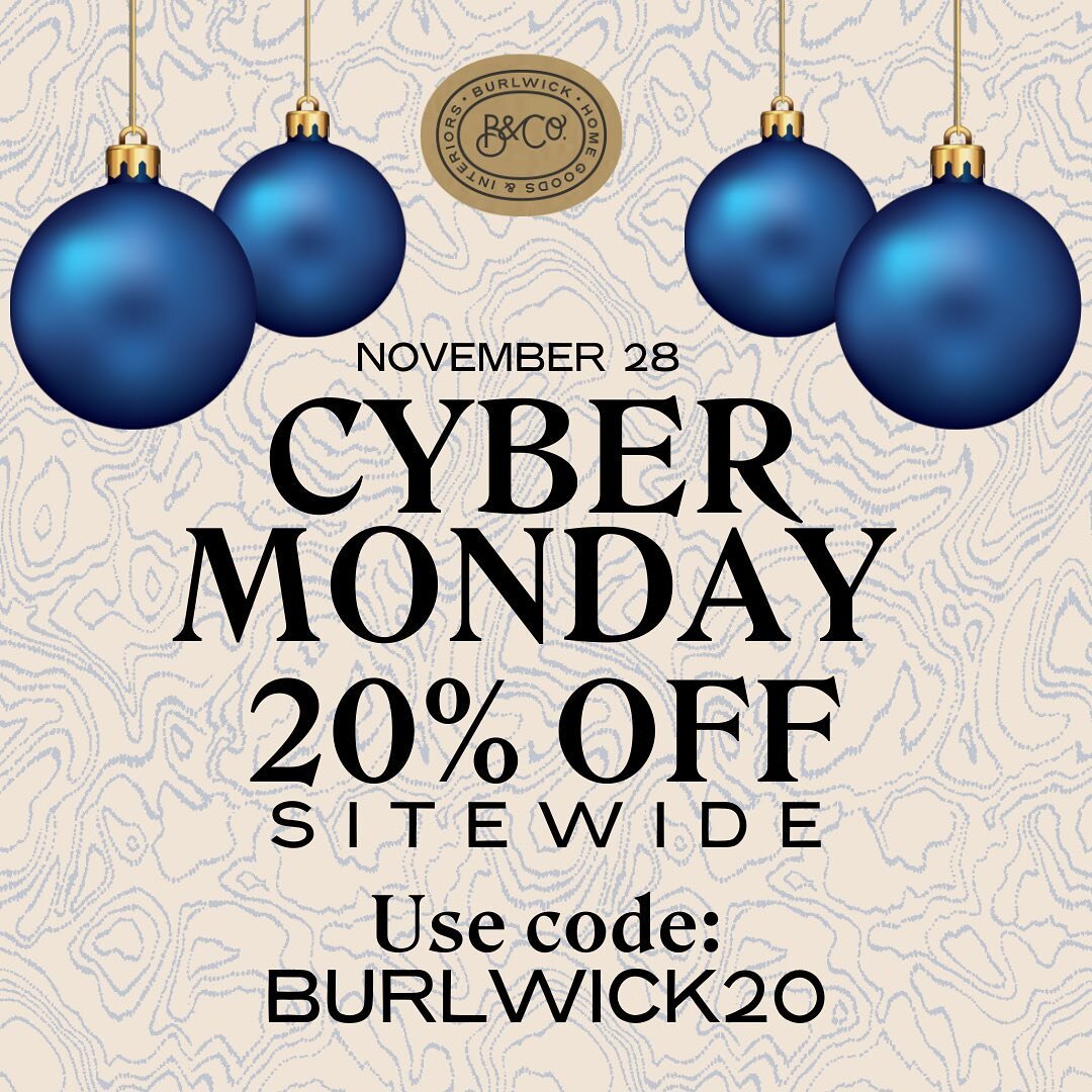 ✨Our Cyber Monday sale is underway! Get 20% off sitewide with code: BURLWICK20 (link to shop in bio!)

#cybermonday #smallbusiness #shopsmall #cybermonday2022 #shoplocal #ohio #findlay #findlayohio #homedecor #homegoods