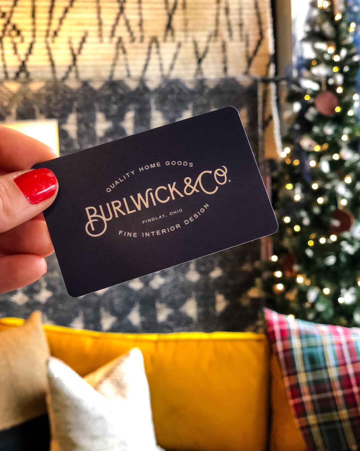 🎁 A Burlwick &amp; Co. gift card makes a perfect gift for the holidays! Through December, get $25 gift cards for $20 and $50 gift cards for $40!