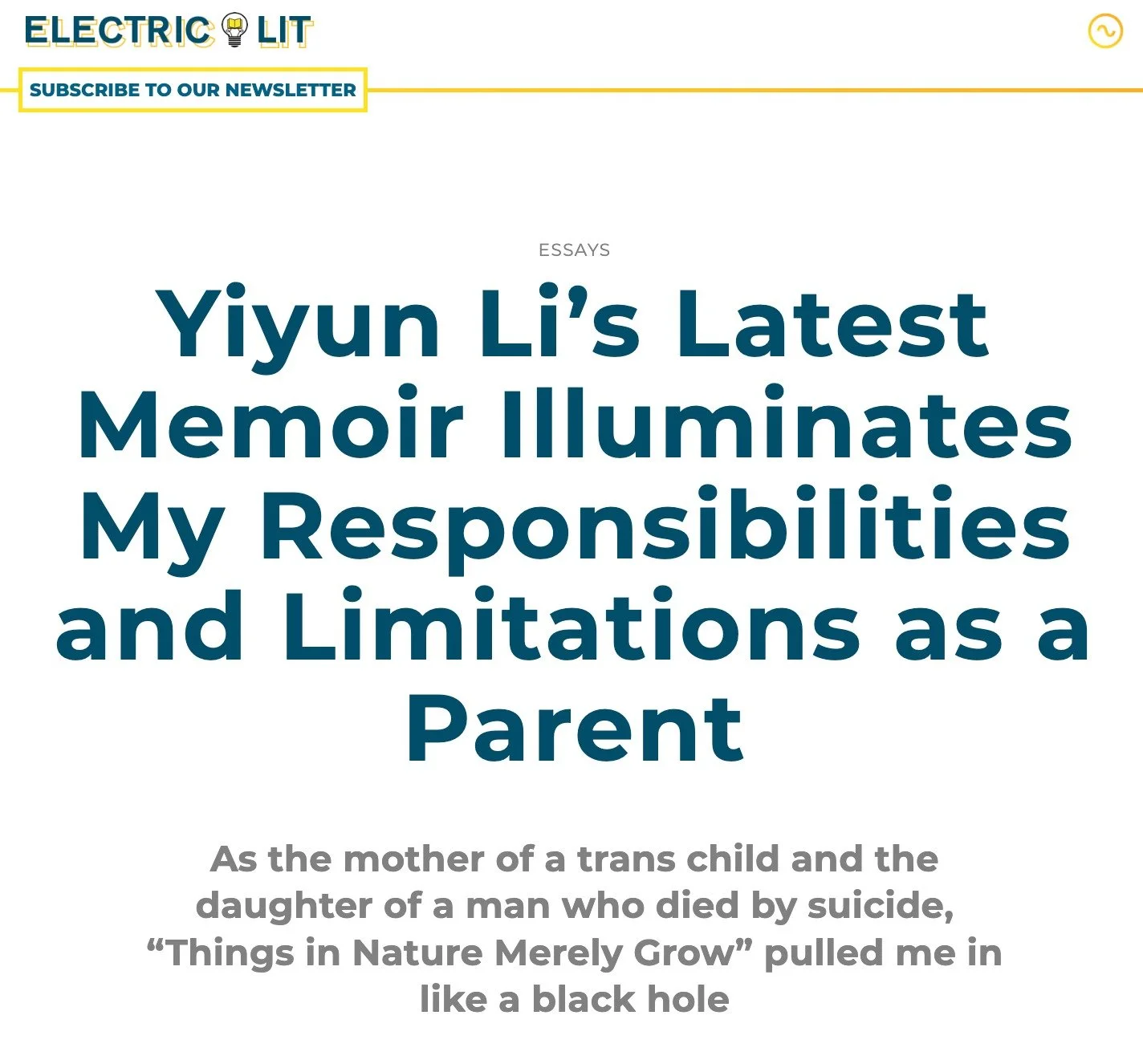 My pieces this winter in HuffPost and Buzzfeed about parenting a trans kid in these terrible times were primarily political&mdash;because the personal is political. They functioned, to an extent, as a way of shielding myself and my son from the funne