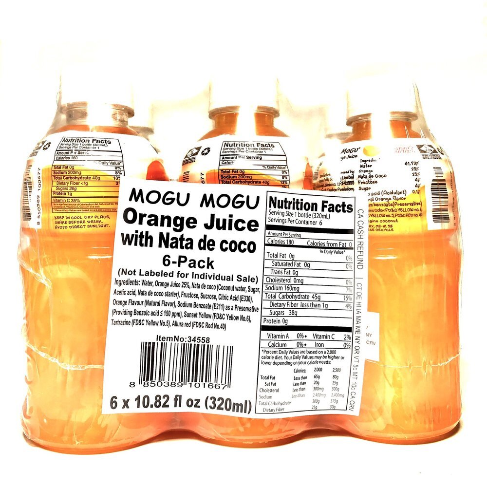 Mogu Mogu Orange Juice with Nata de Coco