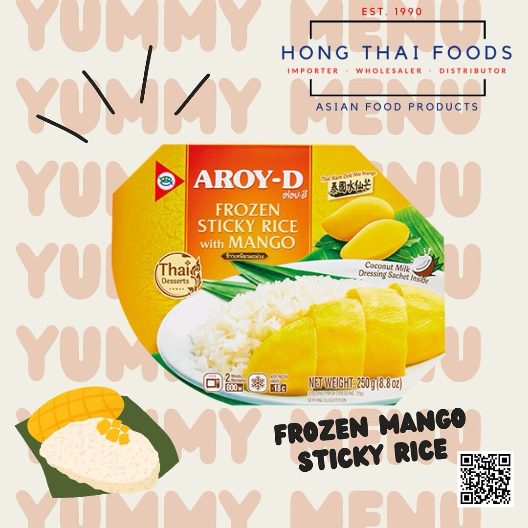 Craving a taste of Thailand? 🇹🇭 Aroy-D Frozen Sticky Rice with Mango delivers authentic flavor in every bite &mdash; ready in minutes, at the comfort of your own home 🥭🍚

#hongthaifoods #import #wholesale #distributor #asianfood #nyc #nyceats #th