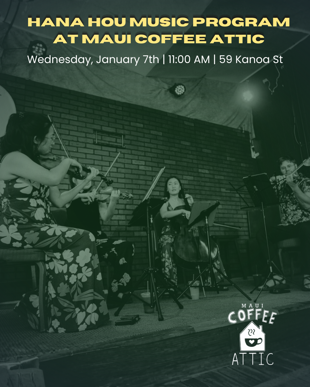 Hana Hou Music Program at Maui Coffee Attic