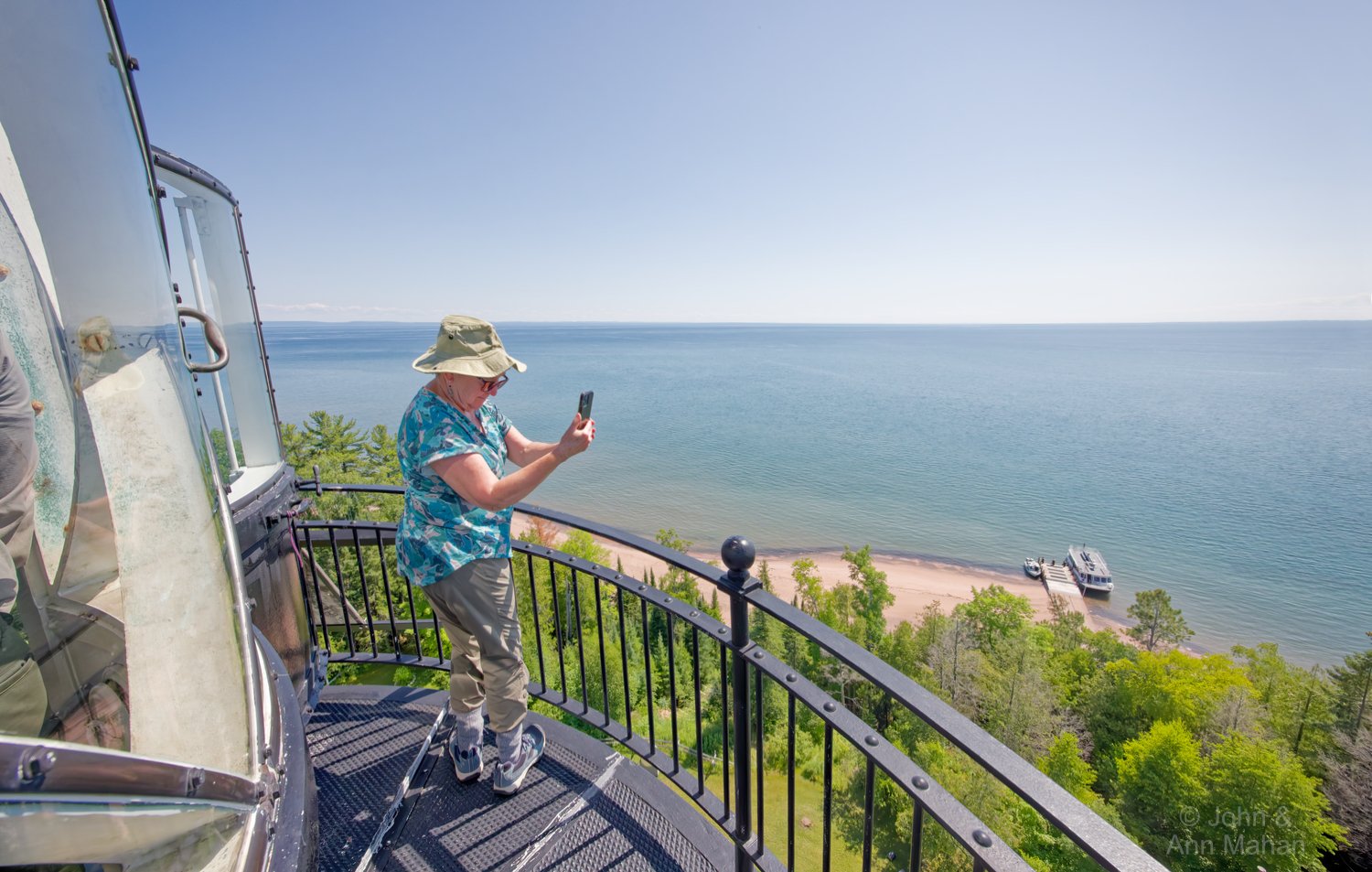 Atop New Michigan Island Lighthouse