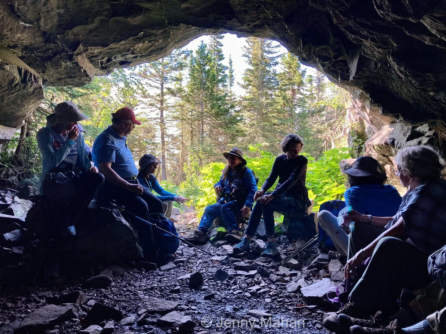 Rest Break inside Suzy's Cave