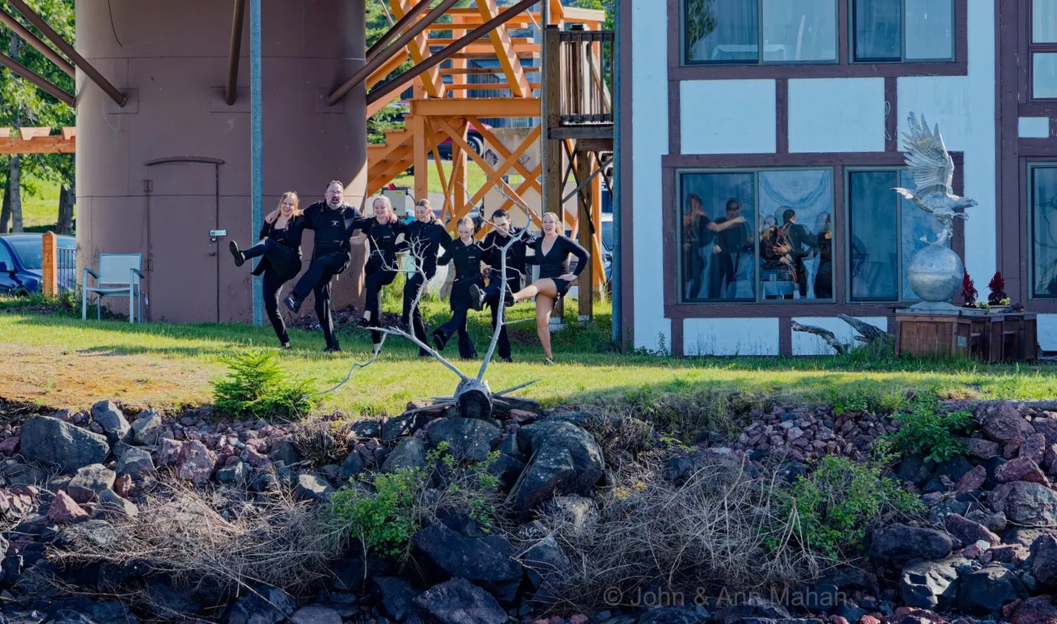 Harbor Haus Dancers viewed from Isle Royale Queen upon our return to Copper Harbor
