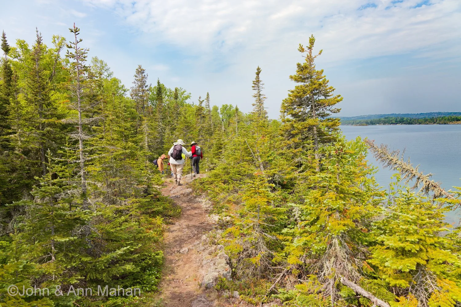 Hiking on Raspberry Island