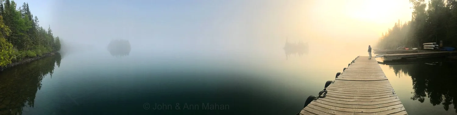 Morning Walk -- Tobin Harbor Mist at Sunrise