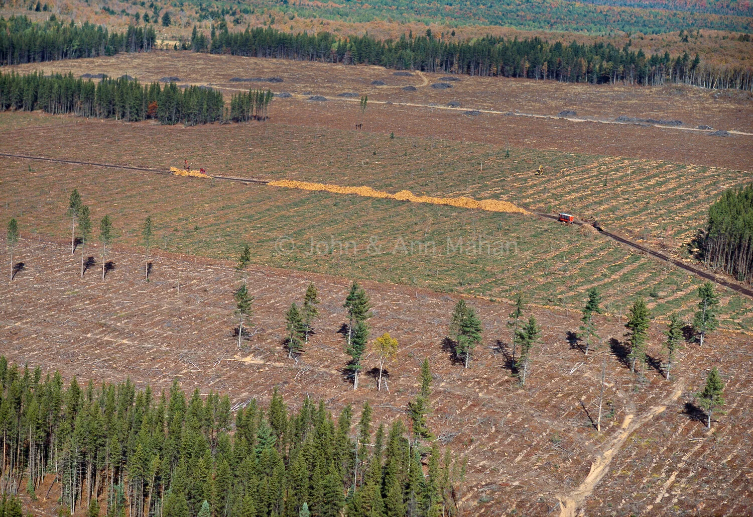 ID_23-5846C Aerial view of a Clearcut near Huron Mountains