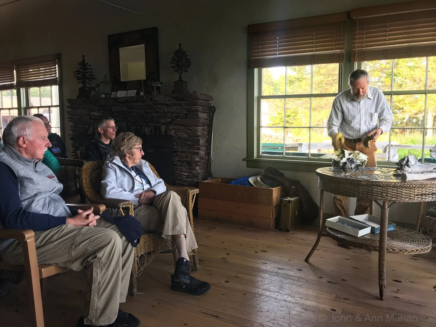 Talk by Rolf Peterson in Rock Harbor Lodge Guest House
