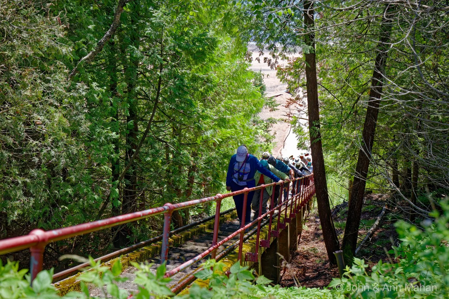 Michigan Island -- Stairway from Dock (123 steps)