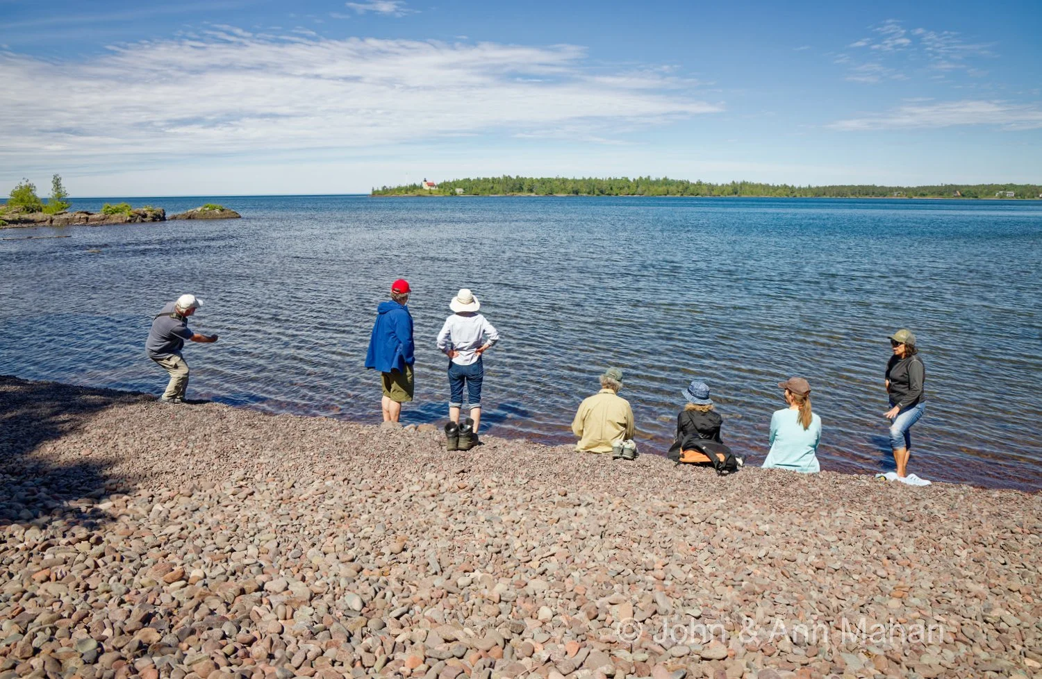 Keweenaw Peninsula Coach Tour -- Lake Superior shore at Fort Wilkins State Park
