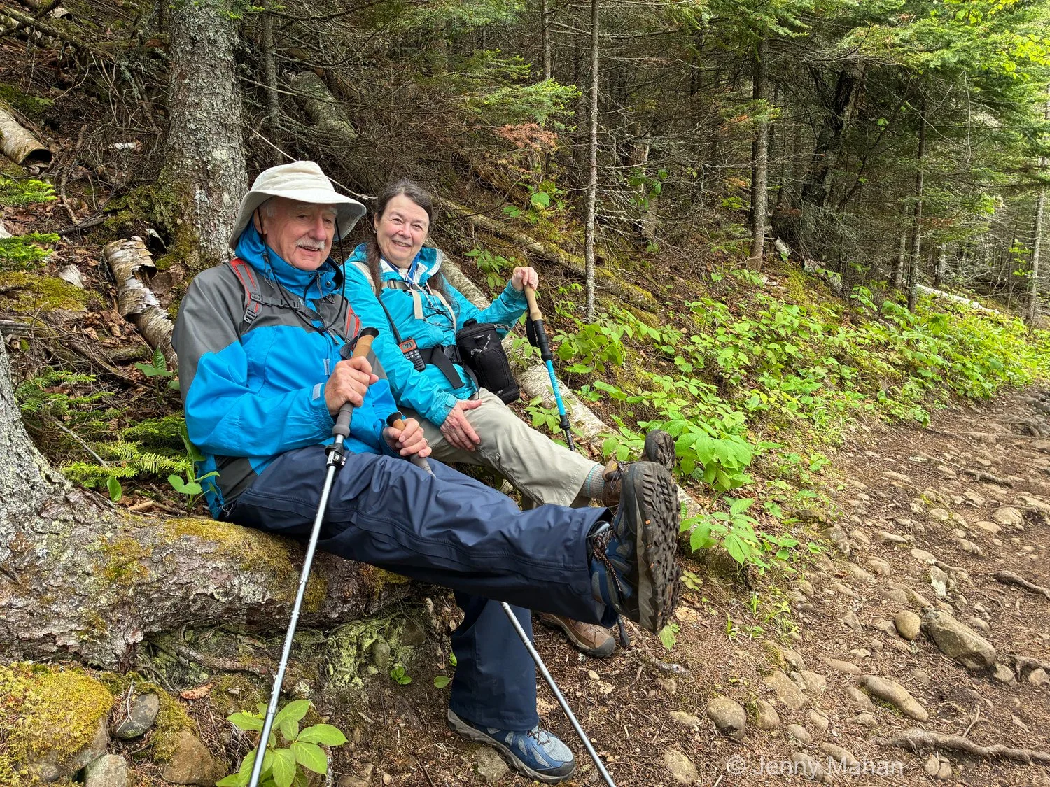 Hike from Suzy's Cave -- Rest Break for Tired Legs