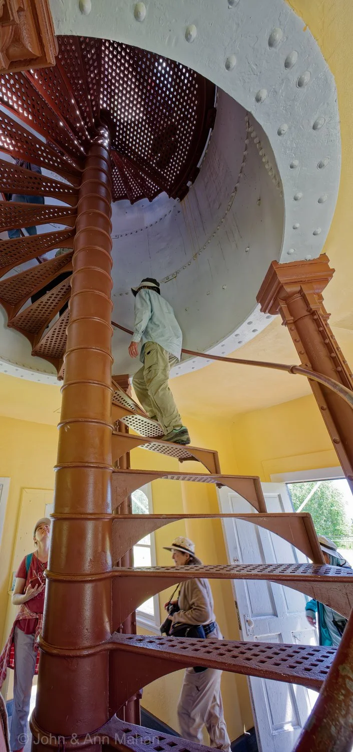 Tower Stairs in New Michigan Island Lighthouse (1929)