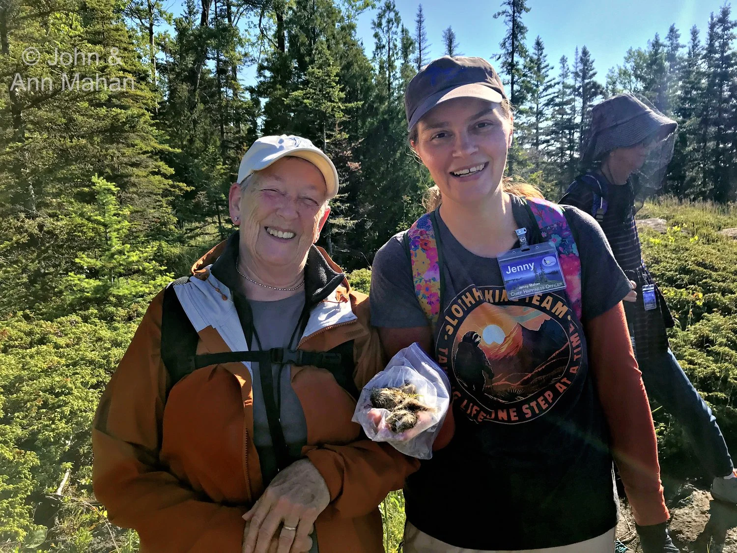  Showing wolf scat to the group
