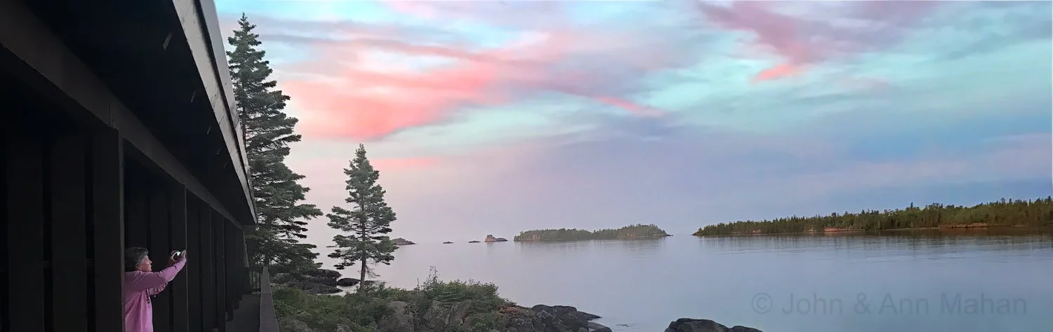 View from Rock Harbor Lodge near Sunset