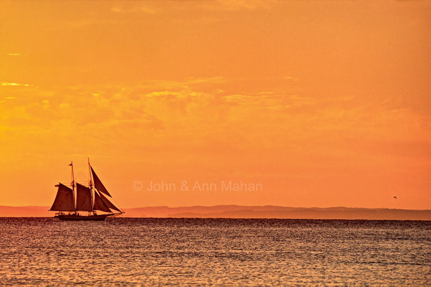 ID_9-7301C  Tall Ship Madeline in Manitou Passage at Sunrise