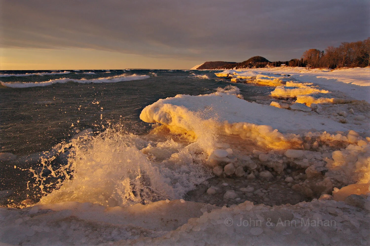 ID_1043C2_07   Winter Shore at Empire -- Sleeping Bear Dunes