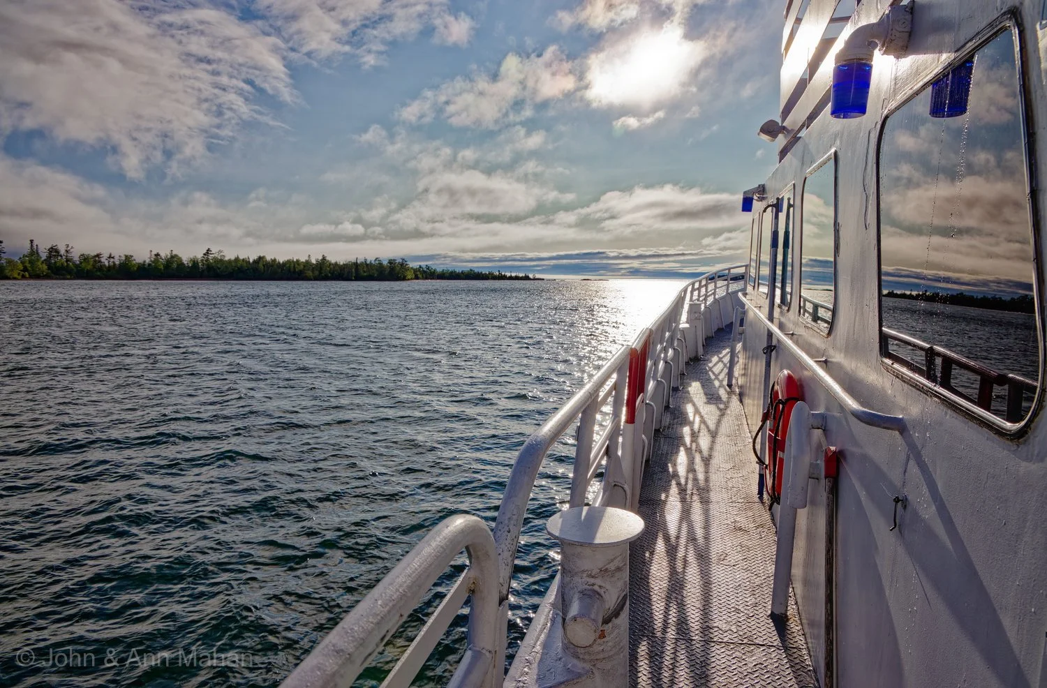 View from Isle Royale Queen, leaving Copper Harbor