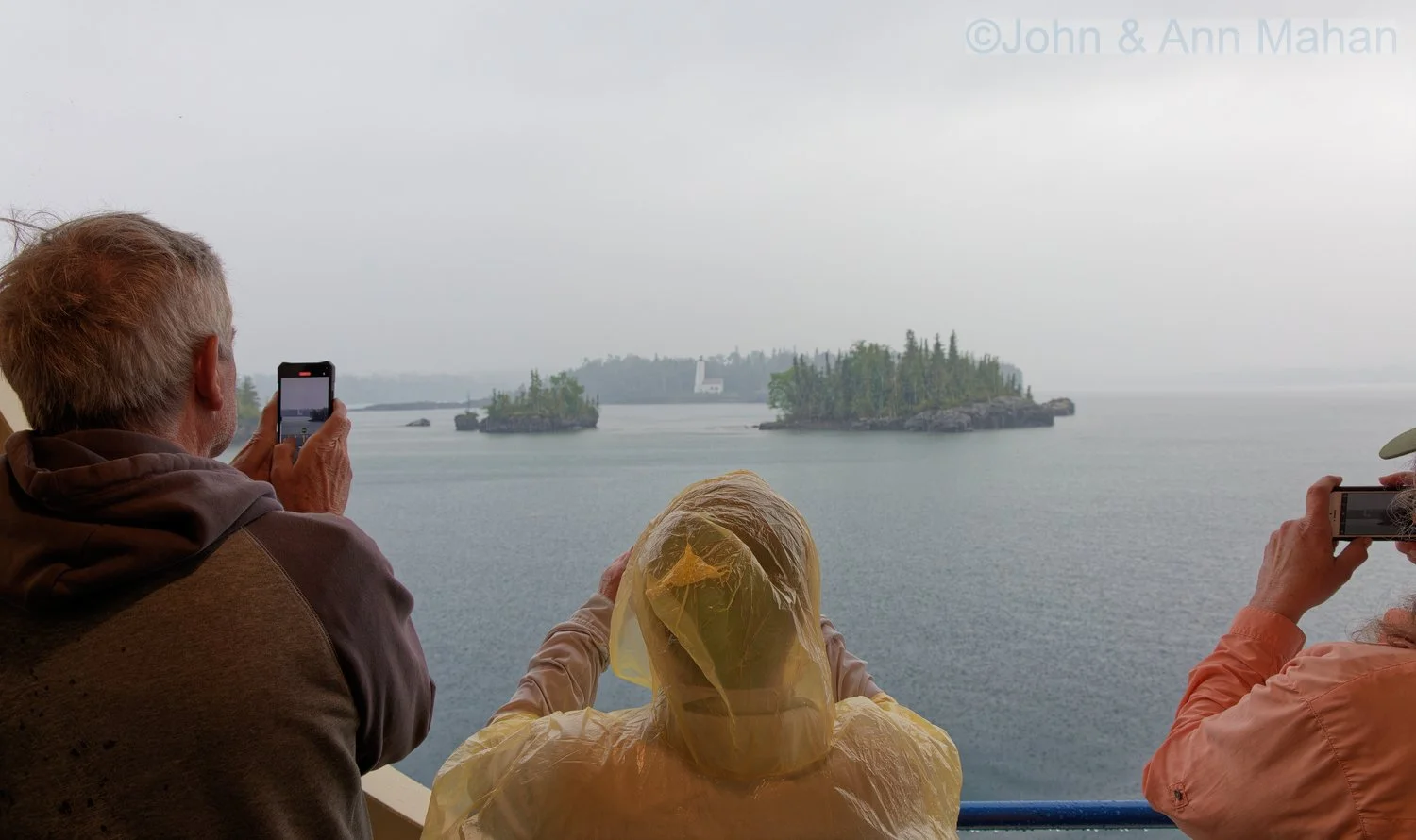Viewing Rock Harbor Lighthouse as Ranger III leaves Isle Royale