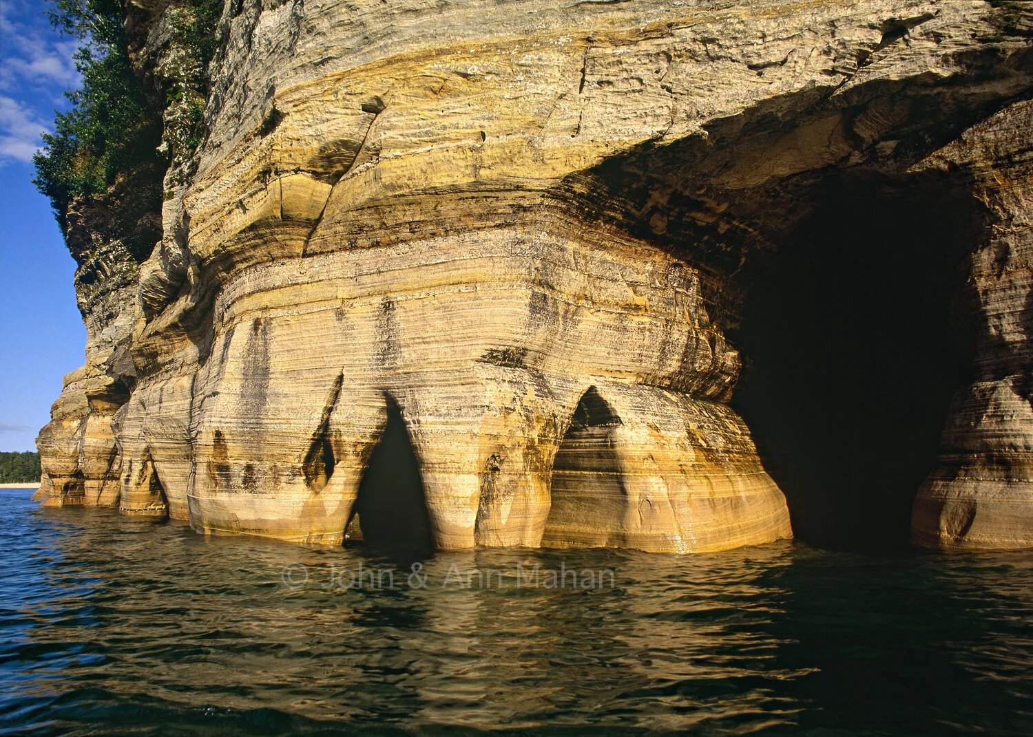 ID_35-5677B. Sea caves at base of Miners Castle -- Pictured Rocks