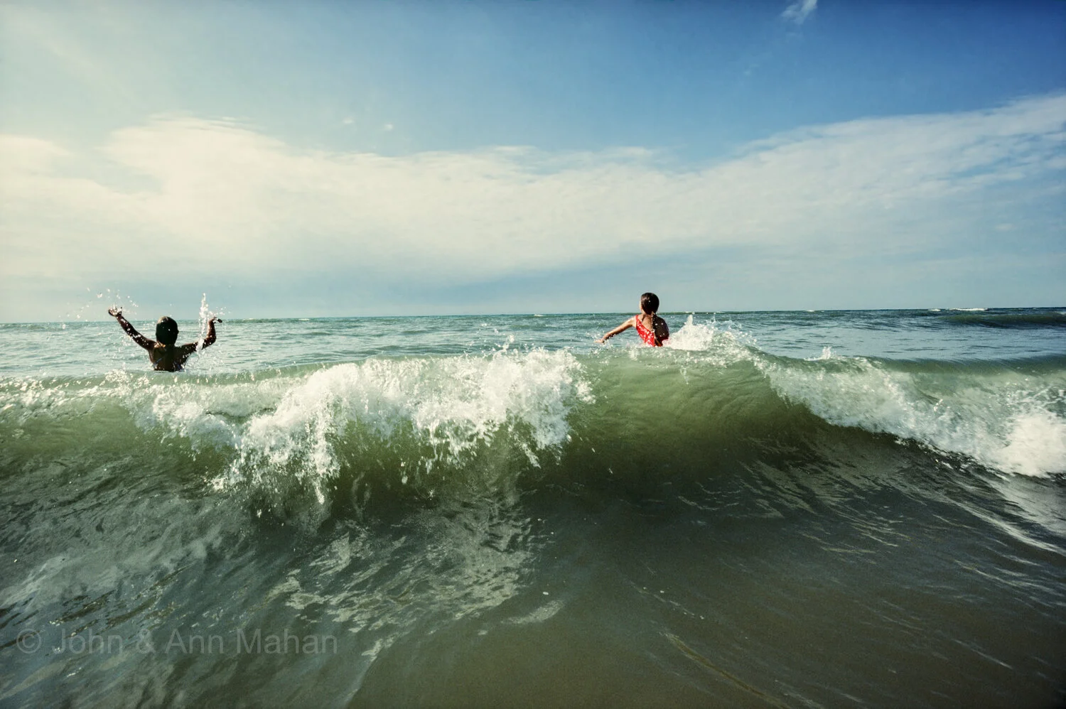 ID_37-4072C  Swimming in Lake Michigan Waves