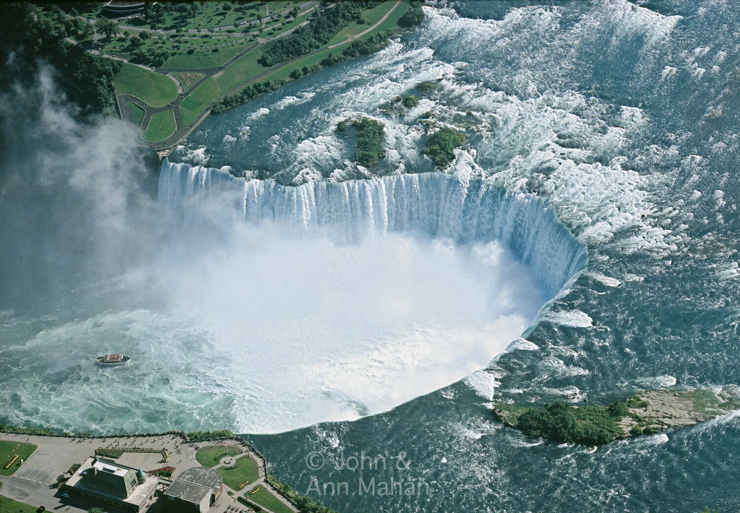 ID_36-980B Aerial view of Niagara Falls -- on Niagara River that connects Lake Erie and Lake Ontario