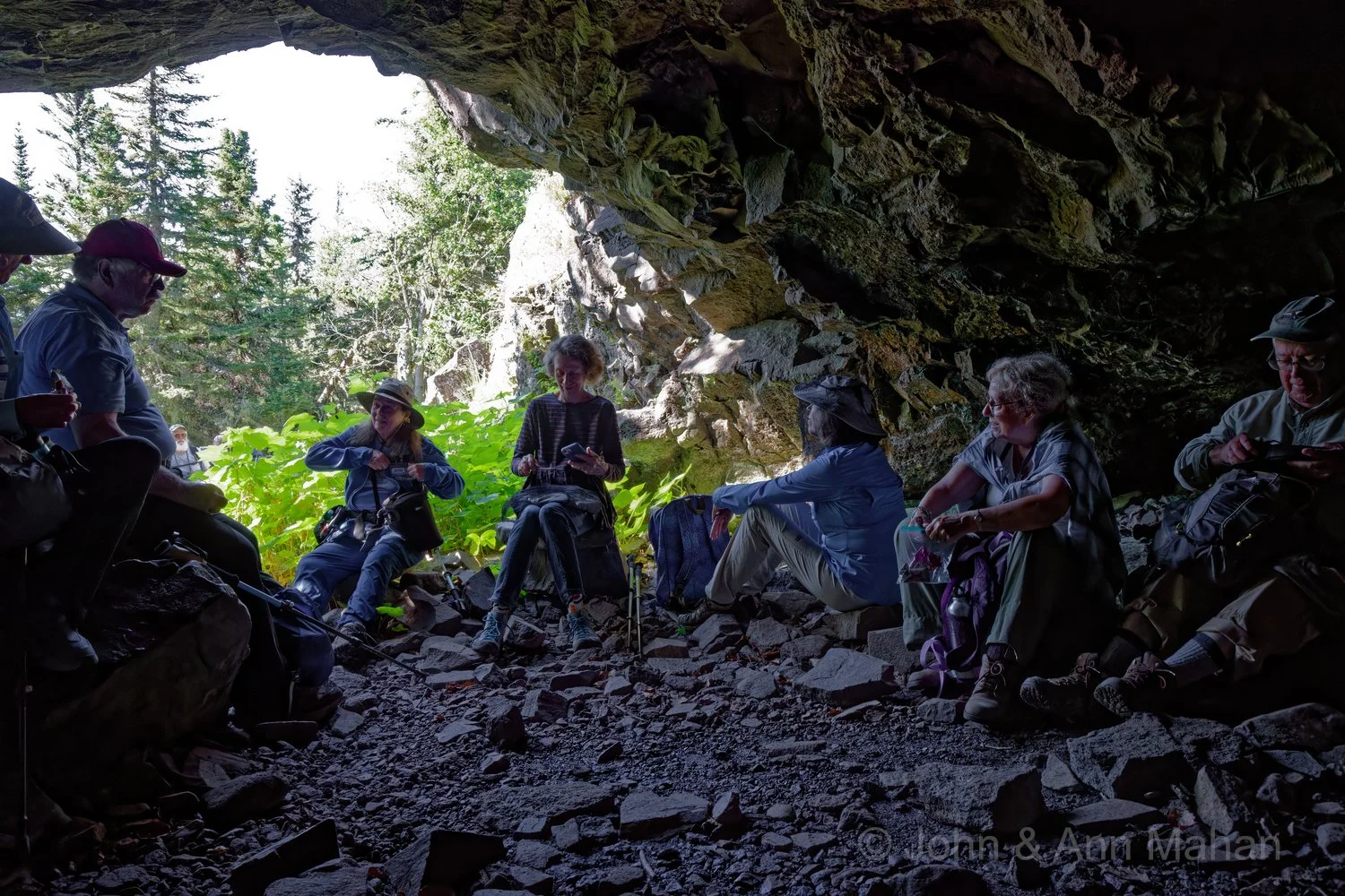 Rest Break inside Suzy's Cave