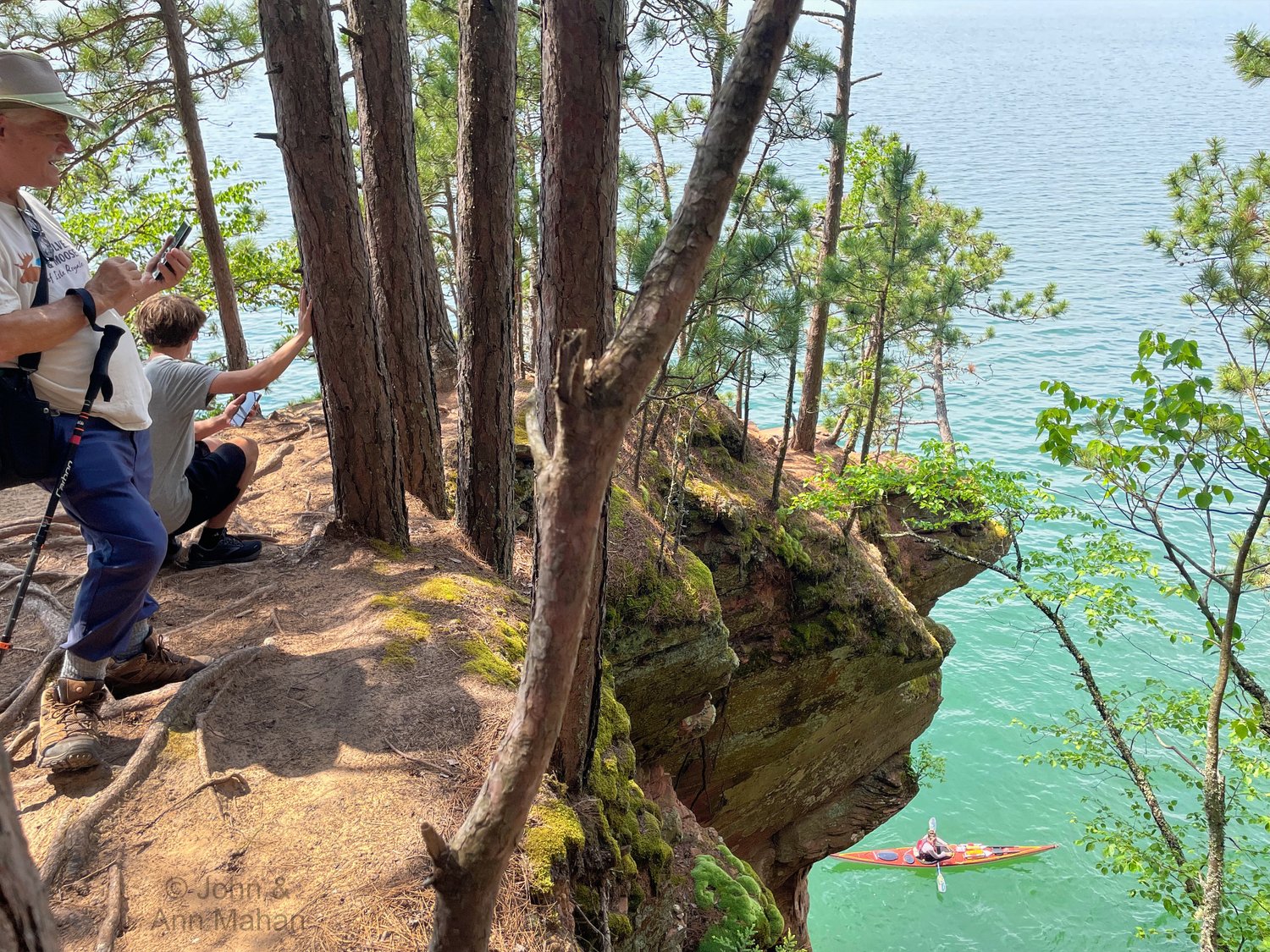 Watching Kayakers from the Lakeshore Trail