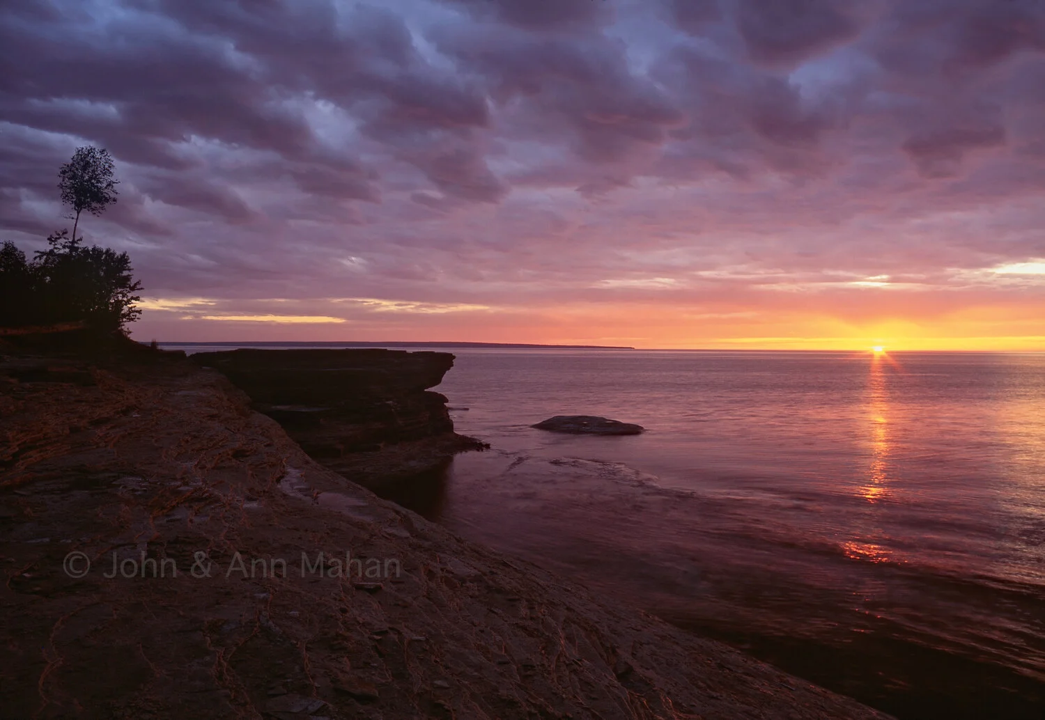 ID_12-5655B  Sunset at Mosquito River -- Pictured Rocks
