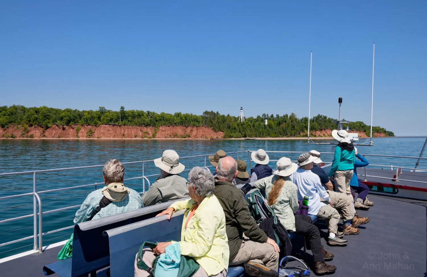 Apostle Islands Cruise Boat approaching Michigan Island