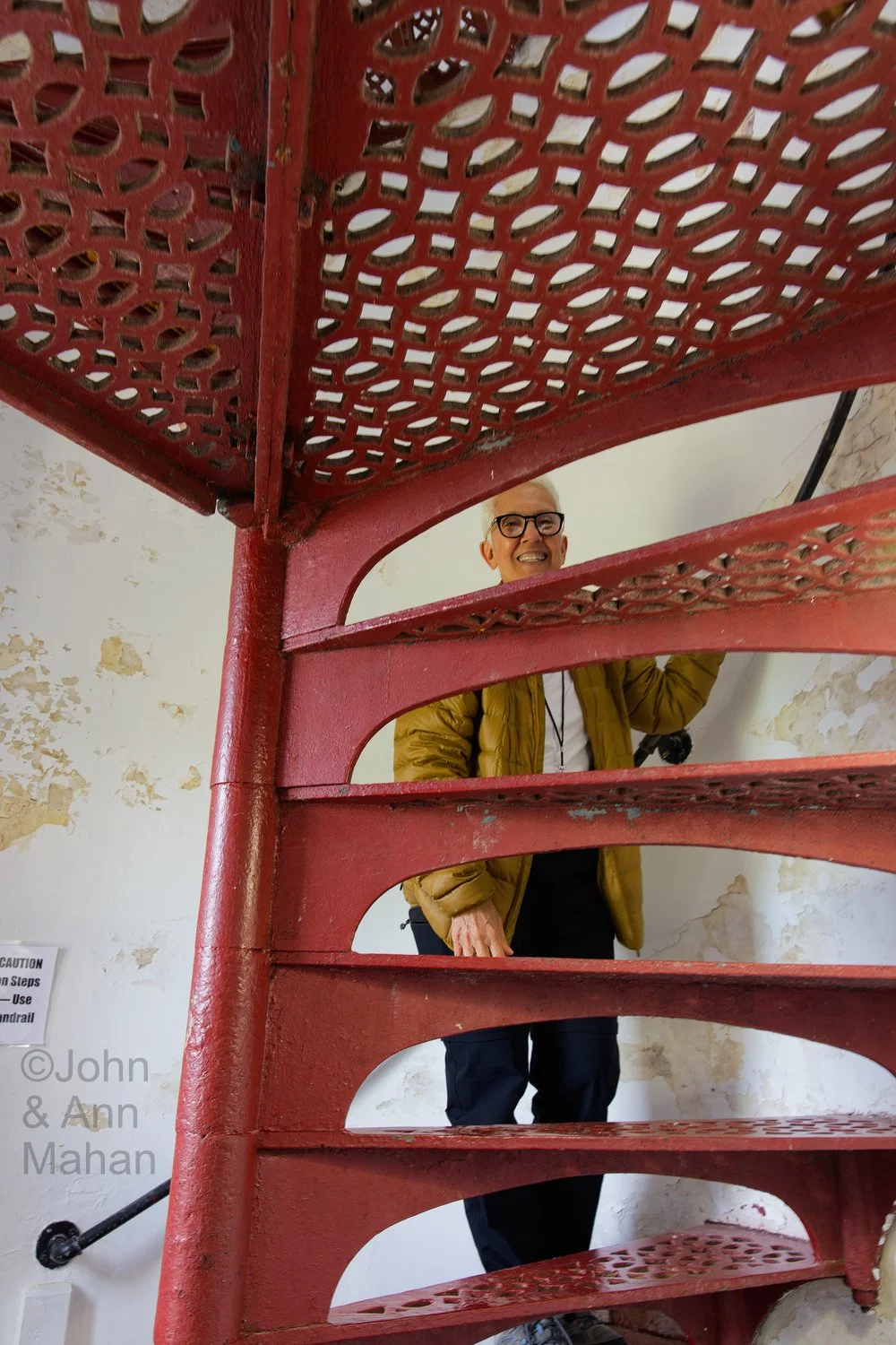 Keweenaw Peninsula Coach Tour -- Eagle Harbor Lighthouse Tower Stairs