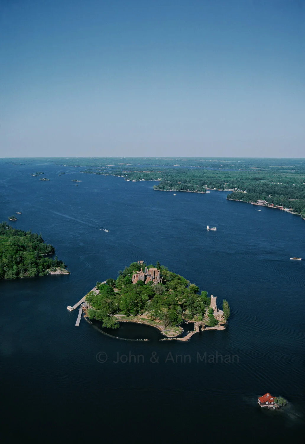 ID_32-1622C   Aerial view of Boldt Castle on Heart Island in the St Lawrence River