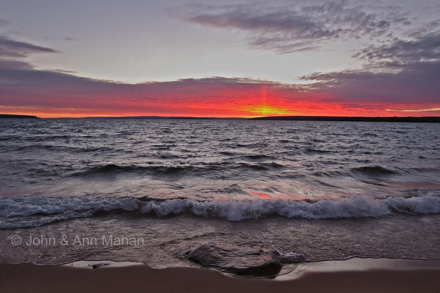 ID_7444B1_04 Lake Superior Sunset from Stockton Island -- Apostle Islands