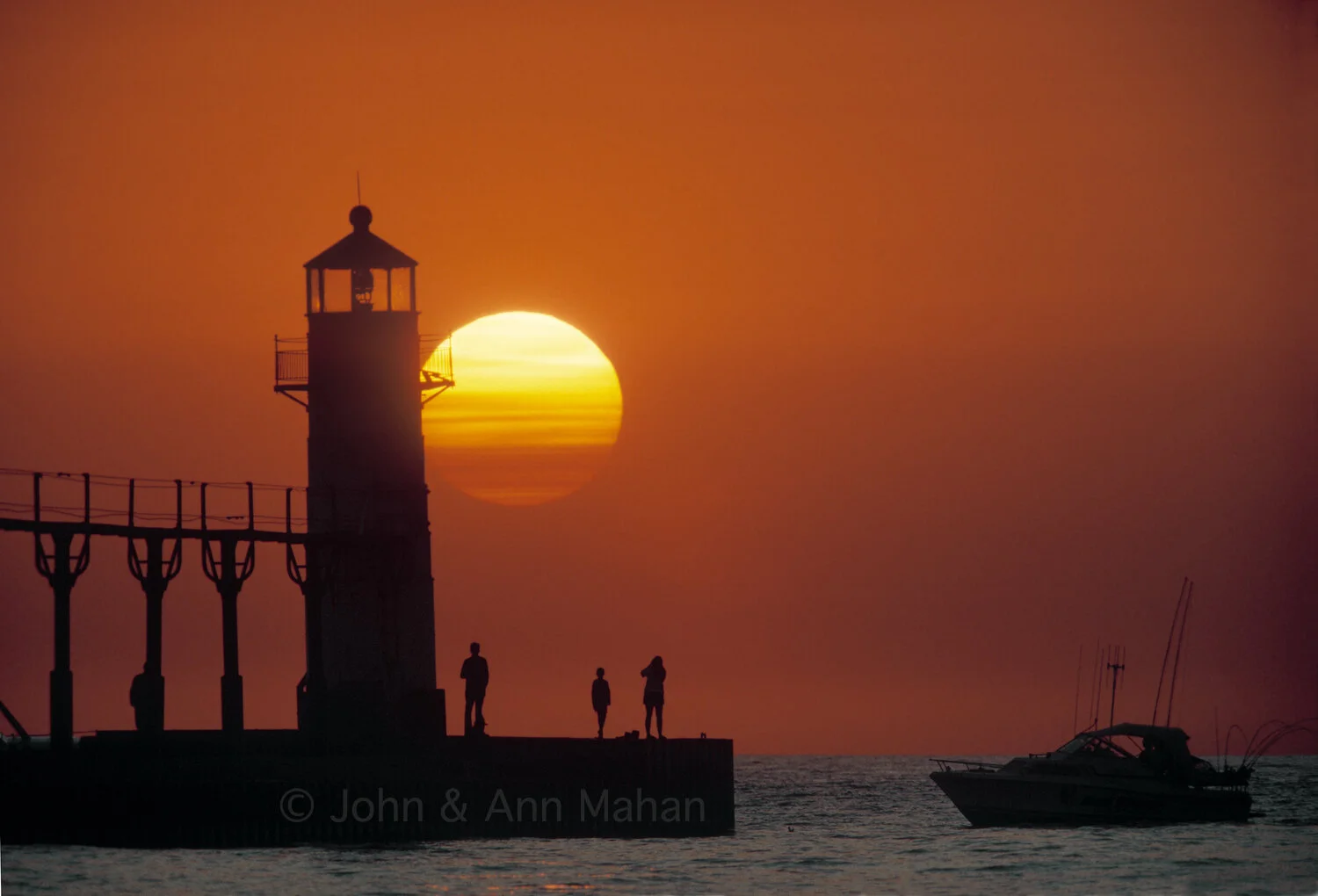ID_21-3477C St Joseph North Pierhead Light at Sunset