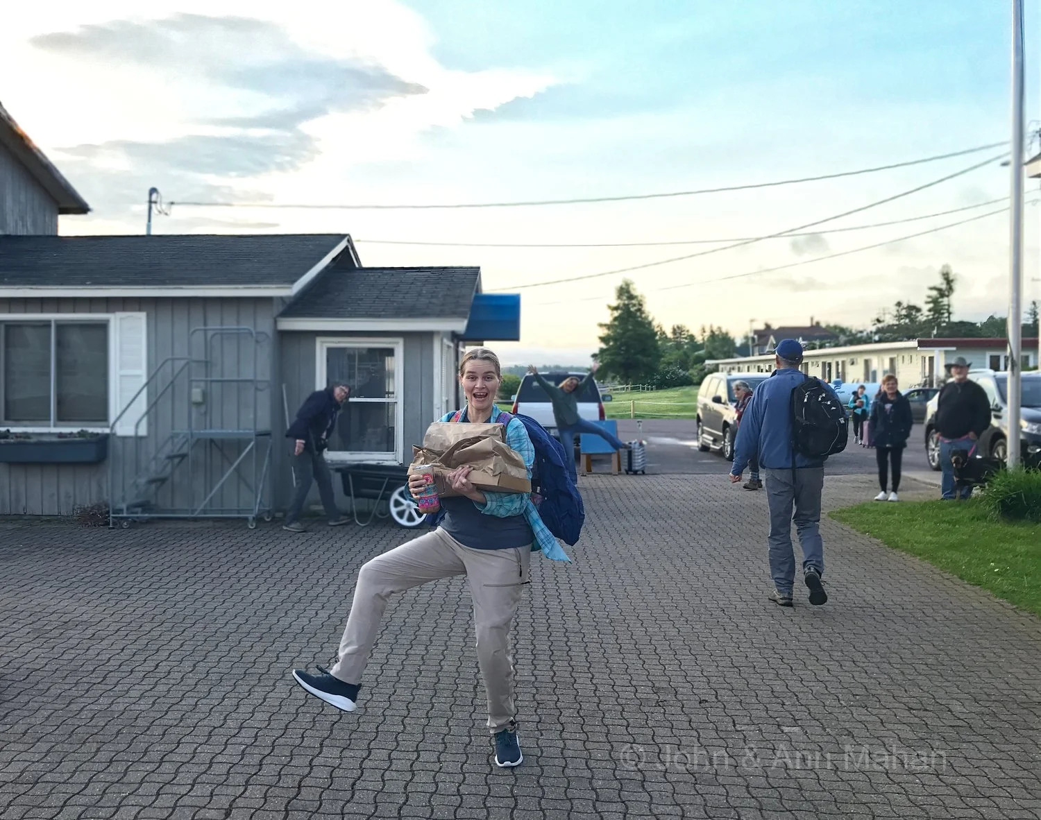 Ready with Burritos for Breakfast, at Isle Royale Queen Ferry Dock