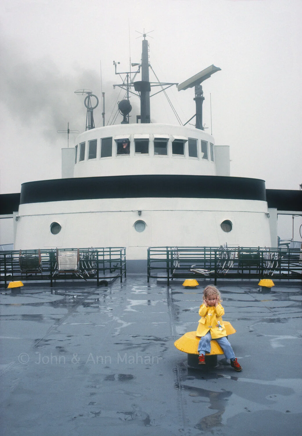 ID_7-709B   Loud Fog Horn aboard Badger Lake Michigan Car Ferry