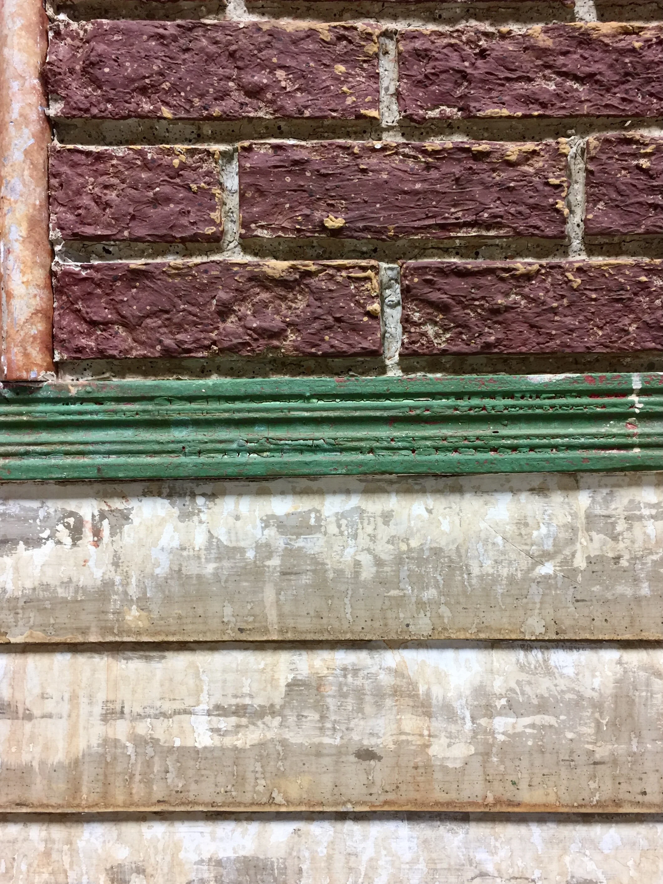 Brick and siding sample - close-up