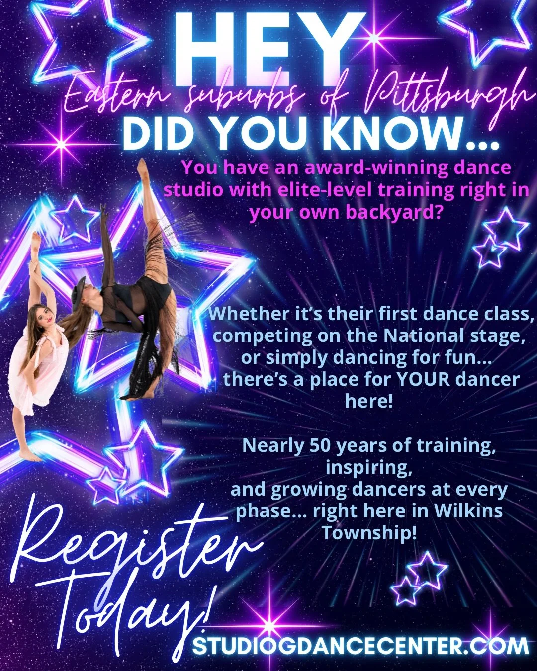 📍 HEY&hellip; DID YOU KNOW?! 💜👀
You have an award-winning dance studio with elite-level training right in your own backyard.

Studio G Dance Center has been a leader in training dancers right here east of the city - from children taking their very