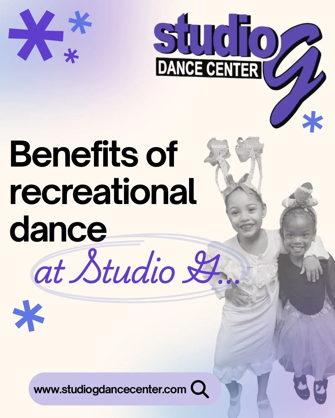 Think Studio G is just competition? Think again.💜✨

Long before the competitions, awards, national titles and everything our competitive program has grown to become, there was simply a love of DANCE. 🩰

Studio G has been paving the way for growing,