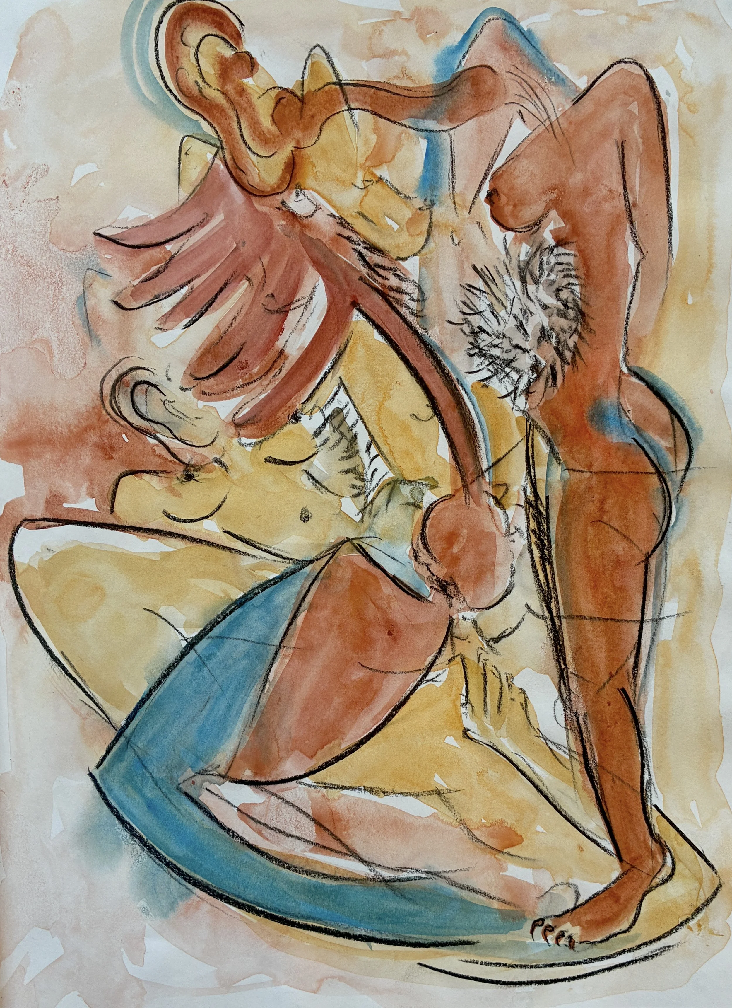 Walking and falling, 2026
Watercolor / paper
28 x 21 cm