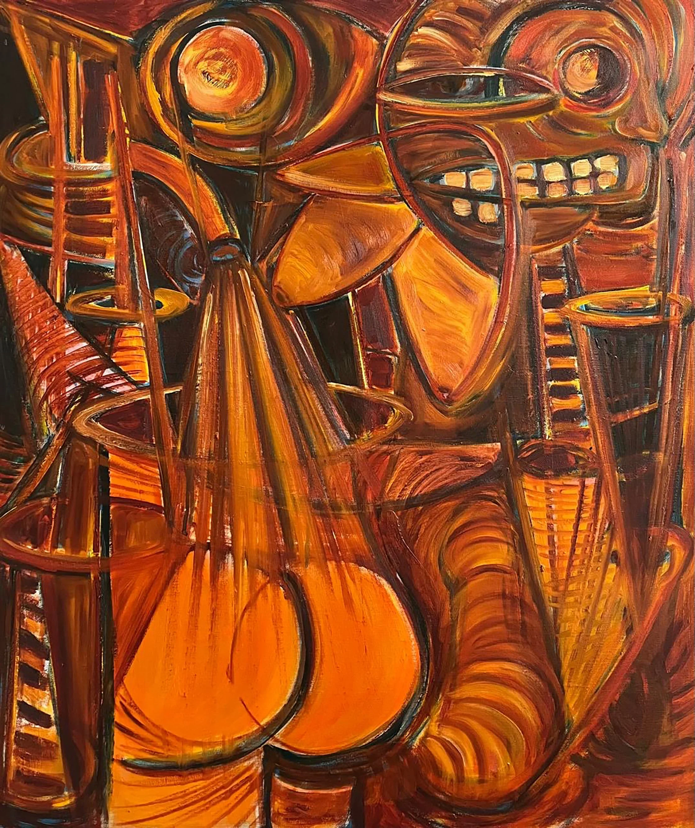 Fournaise, 2024 Oil in linen 70 x 60 cm