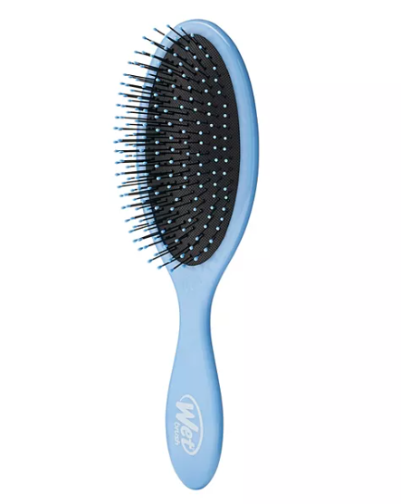 Blue wet brush perfect for detangling hair.