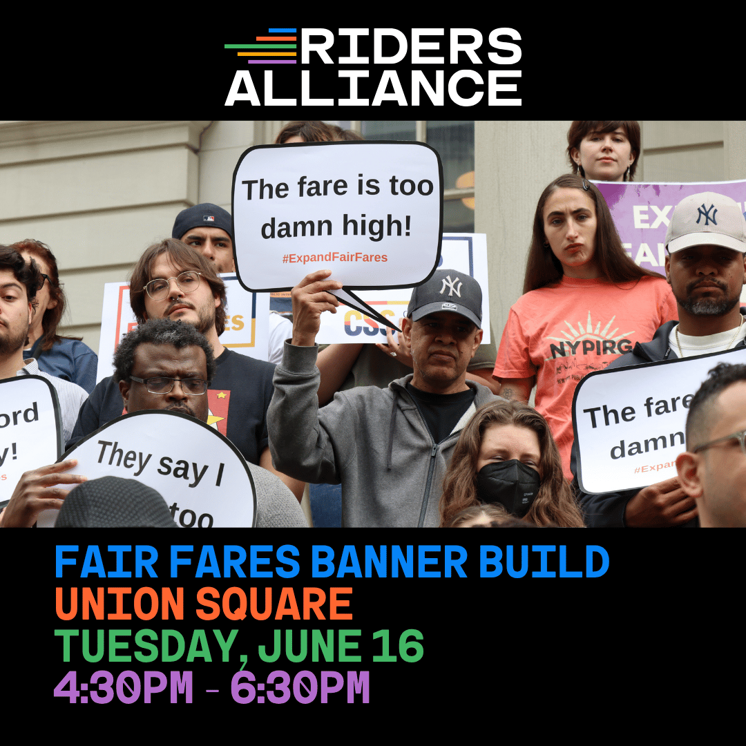 Fair Fares Banner Build @ Union Square