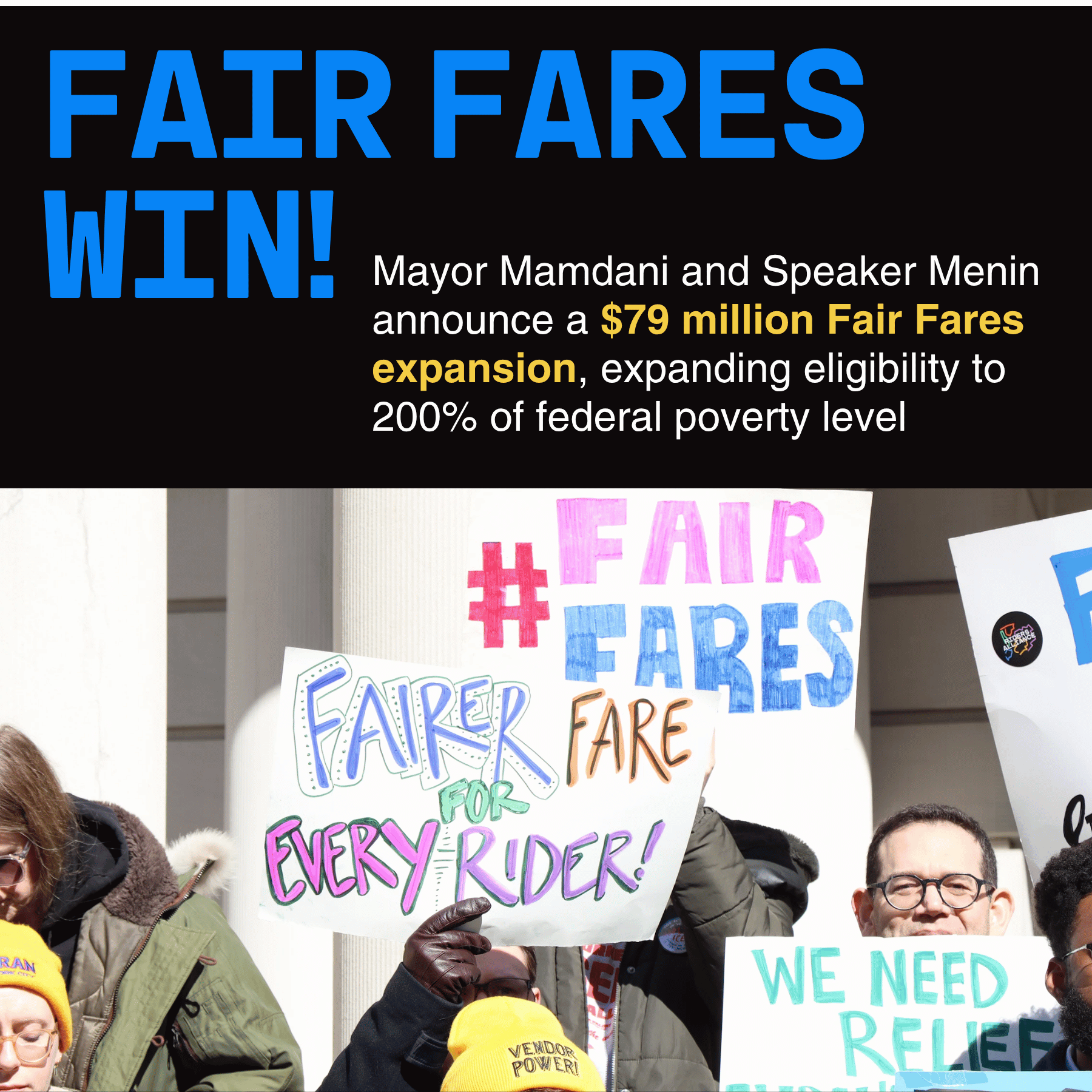 Riders bank a major win for affordable transit